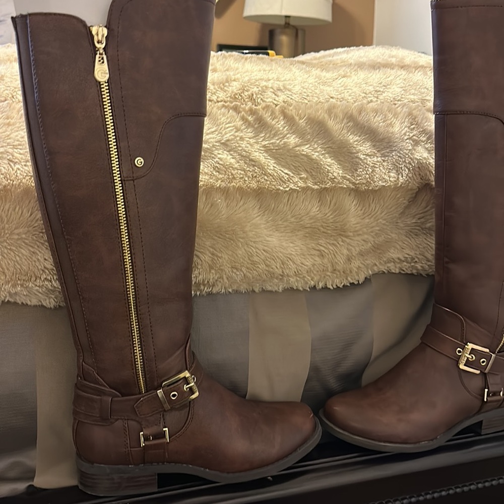 Guess Dark Brown Moto Boots